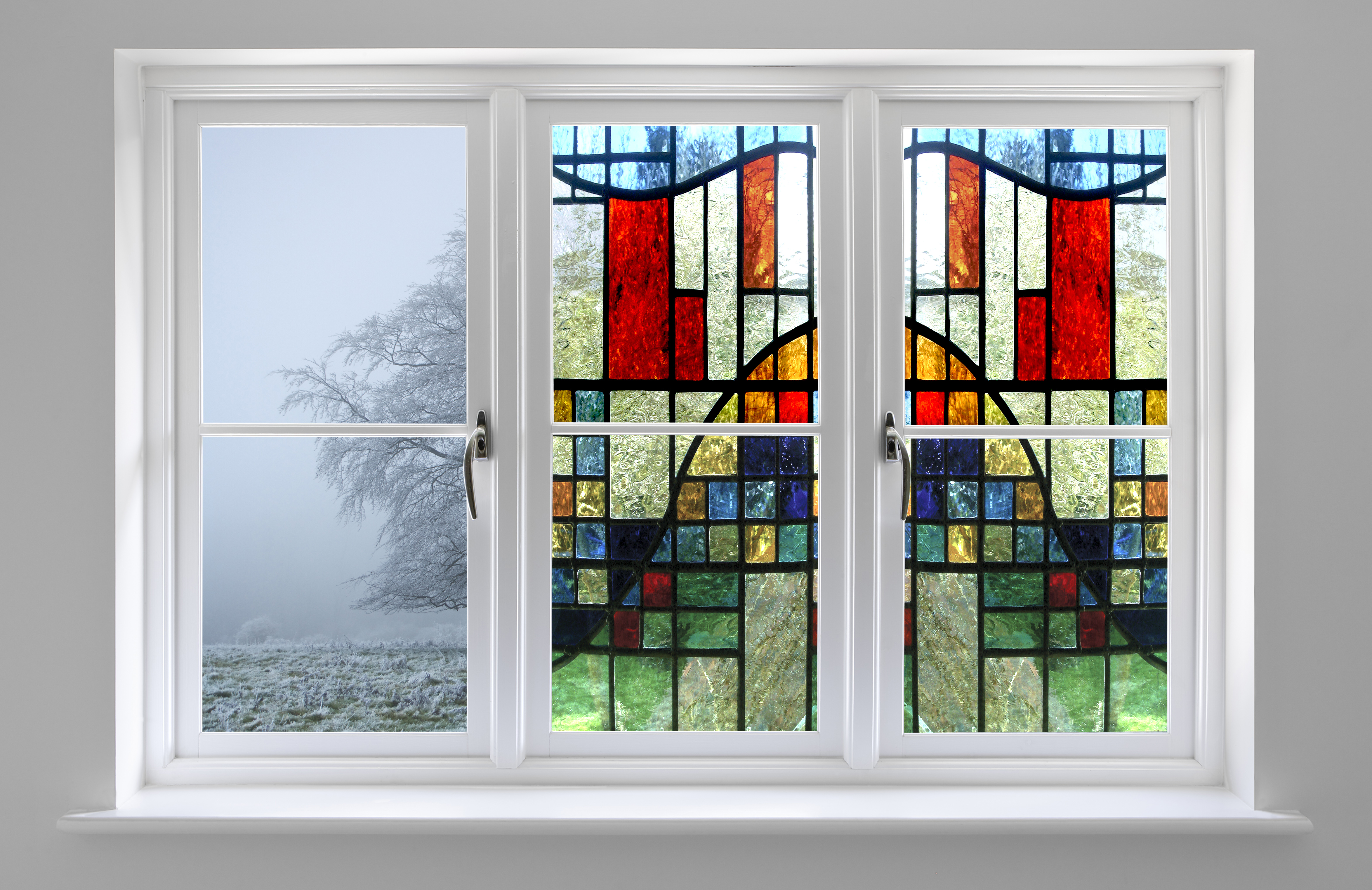 abstract stained glass window film denver