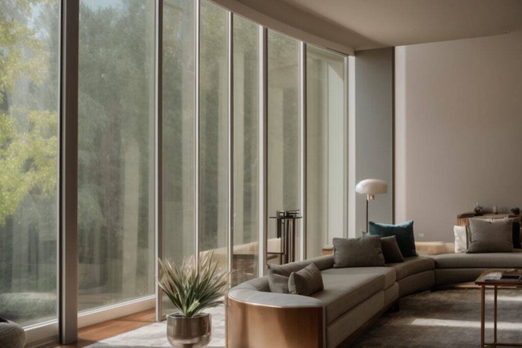 Denver home interior with heat blocking window film installed