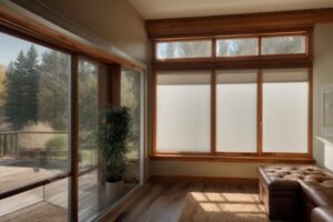 Denver home interior with frosted window film for privacy