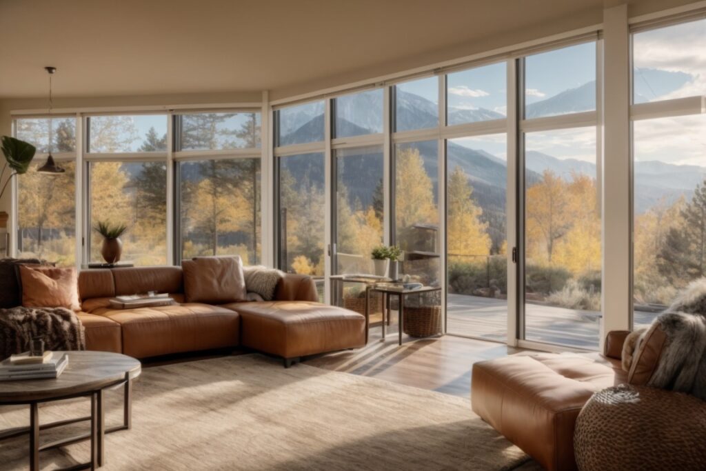 Denver home interior with window film showing UV protection