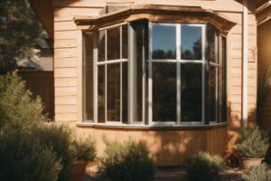 Denver home with exterior window film against intense sun