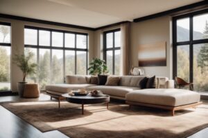 Denver home interior with UV blocking window film, natural light, modern decor