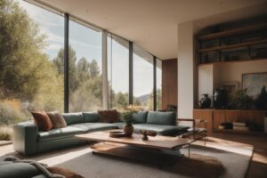 Denver home interior with visible low-e window film efficiency