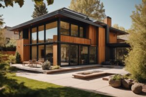 Denver home with energy-efficient window tinting in sunny weather