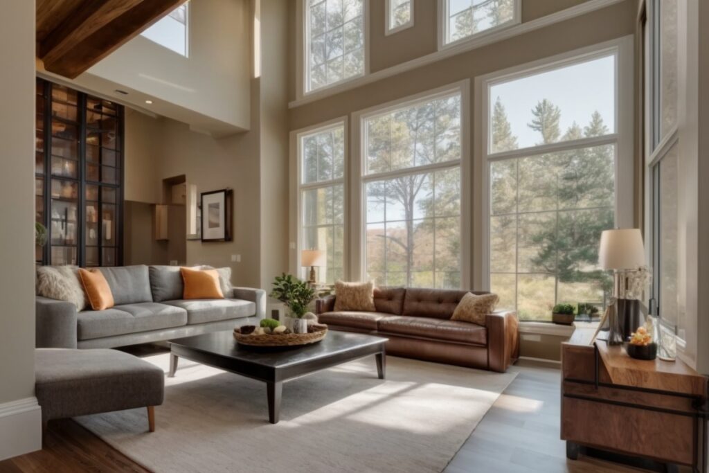 Denver home interior showing energy saving window film installation