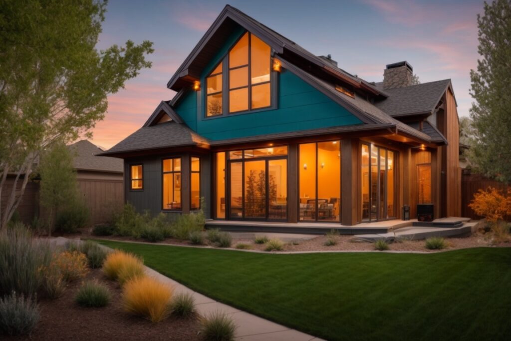 Denver home exterior with energy-efficient window film and vibrant colors