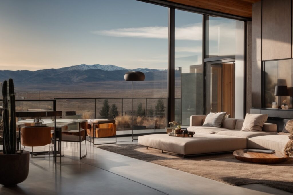 Denver home interior with opaque windows for enhanced privacy